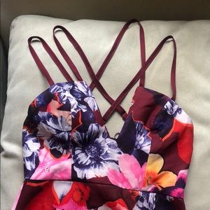 Ginger Fizz Plunge Strappy Wrap Mini Dress